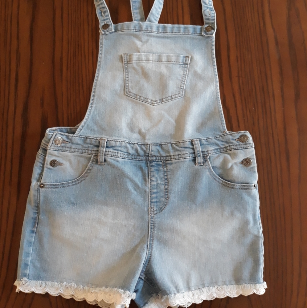 Girls Overall Shorts XL